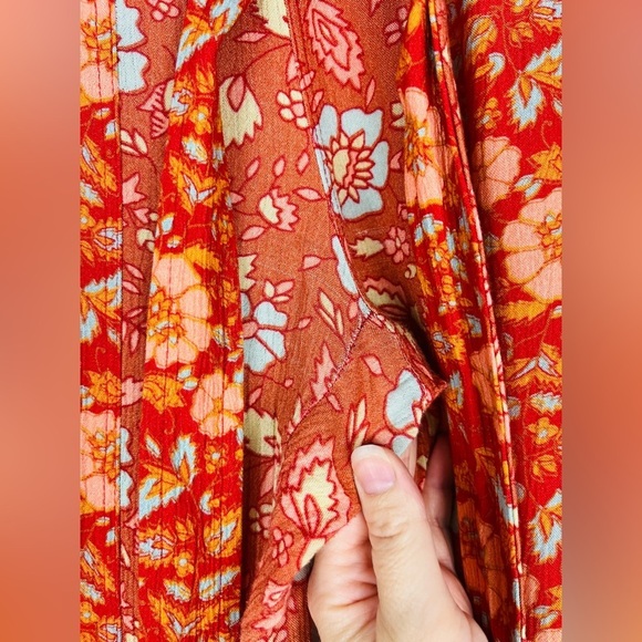 Free People Fiji Flare Floral Boho Pull On Pants - Picture 3 of 8